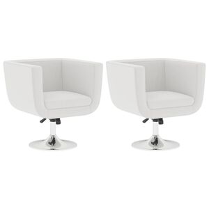 vidaXL Barsessel 2 Stk. Wei&szlig; Kunstleder