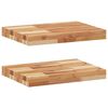 vidaXL Schweberegale 2 Stk. 40x30x4 cm Massivholz Akazie &Ouml;lbehandelt
