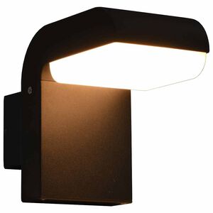 vidaXL Au&szlig;enwandleuchte LED 9 W Schwarz Oval
