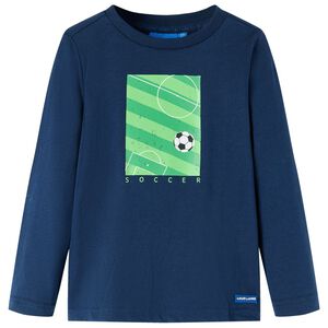 vidaXL Kinder-Langarmshirt Marineblau 104