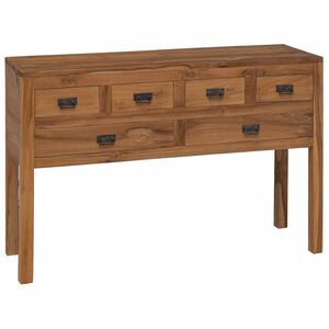 vidaXL Sideboard Natur 110 x 35 x 75,5 cm Massivholz Teak