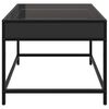 vidaXL Couchtisch mit Infinity-LED Schwarz 50x50x41 cm