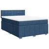 vidaXL Boxspringbett mit Matratze Blau 160x200 cm Stoff