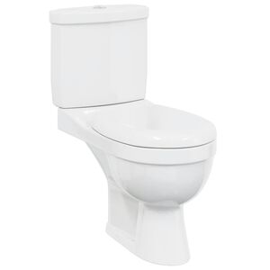 Toilette mit Sp&uuml;lkasten Wei&szlig;