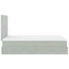vidaXL Ottoman-Bett mit Matratzen & LEDs Hellgrau 120x190 cm Samt