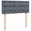 vidaXL Ottoman-Bett mit Matratze & LEDs Dunkelgrau 120x200 cm Samt