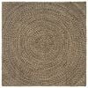 vidaXL Bereichsteppiche Nat&uuml;rlich und Schwarz 120 x 120 cm Jute