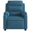 vidaXL Massagesessel Elektrisch Blau Samt