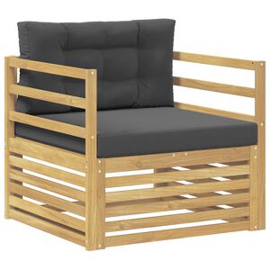vidaXL Outdoor-Sofa Wei&szlig; und Anthrazit