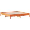 vidaXL Massivholzbett ohne Matratze Wachsbraun 180x200 Kiefernholz