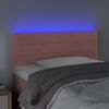 vidaXL LED Kopfteil Rosa 80x5x78/88 cm Samt