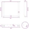 vidaXL Couchtischbeine U-Form 2 Stk. Wei&szlig; 50x(42-43) cm Stahl