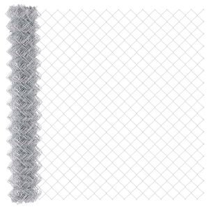 vidaXL Kettenzaun Silber 10 x 1,5 m Verzinkter Stahl