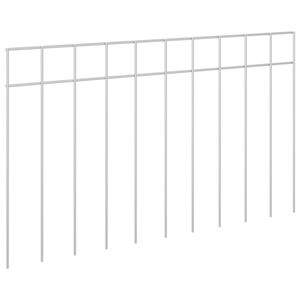 vidaXL Gartenzaun-Paneel 48 stk. 50 x 30 cm Verzinkter Stahl Silber