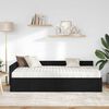 vidaXL Eckbettgestell mit Matratze Sonstiges 2 pcs Schwarz Stoff