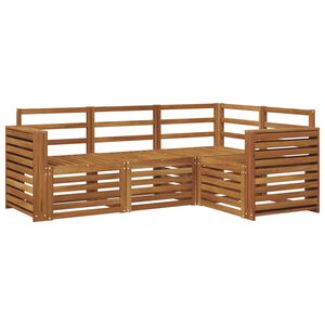 vidaXL Sofagarnituren 4 pcs Natur Massivholz Akazie