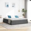vidaXL Aufbewahrungsbett mit Matratze Dunkelgrau 200 x 200 cm