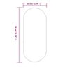 vidaXL Wandspiegel Silbern 80x35 cm Oval