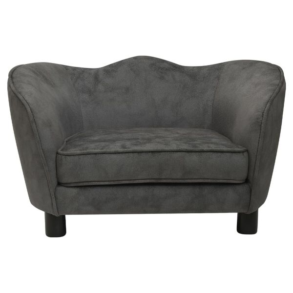 vidaXL Hundesofa Dunkelgrau 66x43x40 cm Pl&uuml;sch