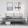 vidaXL Bettgestell mit Kopf- und Fu&szlig;teil Metall Schwarz 183x213 cm