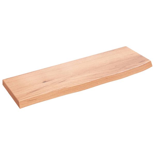 vidaXL Wandregal Hellbraun 60x20x2 cm Massivholz Eiche Behandelt