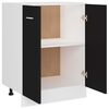 vidaXL Unterschrank Lyon Schwarz 60x46x81,5 cm Holzwerkstoff