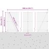 vidaXL Zaunpfosten Silber 10 x 1,4 m (60 x 60 mm Netz) Stahl