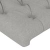 vidaXL Kopfteil mit Ohren Hellgrau 93x16x78/88 cm Stoff