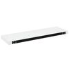 vidaXL Schweberegal Hochglanz-Wei&szlig; 80x23,5x3,8 cm MDF