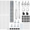 vidaXL Zaun mit Pfosten Silber 1,6 x 10 m Stahl