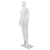 vidaXL Weibliche Schaufensterpuppe mit Glassockel Wei&szlig; 175 cm