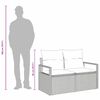 vidaXL Garten-Sofa mit Kissen 120 x 62 x 69 cm Poly-Rattan