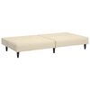 vidaXL Schlafsofa 2-Sitzer Creme Samt