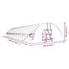 vidaXL Gew&auml;chshaus mit Stahlrahmen Wei&szlig; 108 m&sup2; 18x6x2,85 m