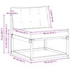 vidaXL Outdoor Mittelsofa Massivholz Akazie Natur