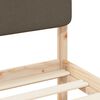 vidaXL Bettgestell mit gepolstertem Kopfteil Taupe 80 x 200 cm