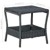vidaXL 2-tlg. Garten-Lounge-Set mit Auflagen Poly Rattan Dunkelgrau