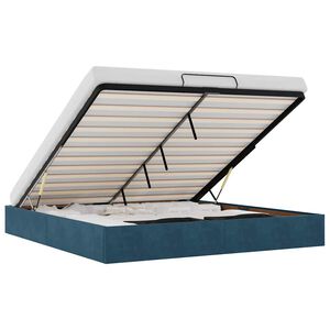 vidaXL Ottoman-Bett ohne Matratze Dunkelblau 200x200 cm Samt