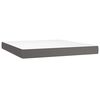 vidaXL Taschenfederkernmatratze Mittel Grau 160x200x20 cm Kunstleder