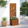 vidaXL Garten Sichtschutz-Leinwand Rostig 50 x 140 cm Wetterfeststahl