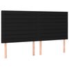vidaXL Boxspringbett mit Matratze & LED Schwarz 180x200 cm Stoff