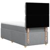 vidaXL Boxspringbett mit Matratze Hellgrau 90x190 cm Stoff