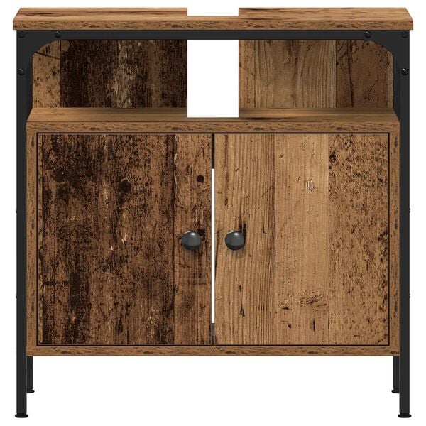 vidaXL Badezimmerm&ouml;bel Set 2 pcs Braun 60 x 30 x 60 cm Holzwerkstoff