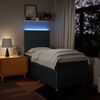 vidaXL Boxspringbett mit Matratze Blau 90x190 cm Stoff