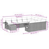vidaXL 11-tlg. Garten-Sofagarnitur mit Kissen Beige Poly Rattan