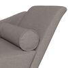 vidaXL Chaiselongue mit Kissen Taupe Stoff