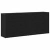vidaXL Sideboard Schwarz Eichen-Optik 160 x 33 x 70 cm Holzwerkstoff