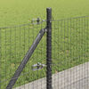 vidaXL Zaunpfosten Grau 50 x 0,6 m (25 x 25 mm Maschen) Stahl und PVC