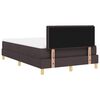 vidaXL Boxspringbett mit Matratze Dunkelbraun 120 x 200 cm Stoff