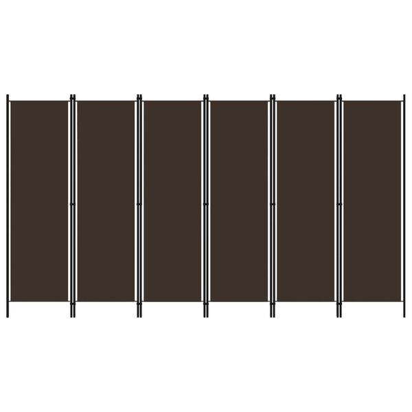 vidaXL 6-tlg. Raumteiler Braun 300x180 cm